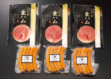 お歳暮ギフト【HA-6】きなこ豚生ハム・ウインナーセット