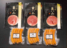 お歳暮ギフト【HA-6】きなこ豚生ハム・ウインナーセット