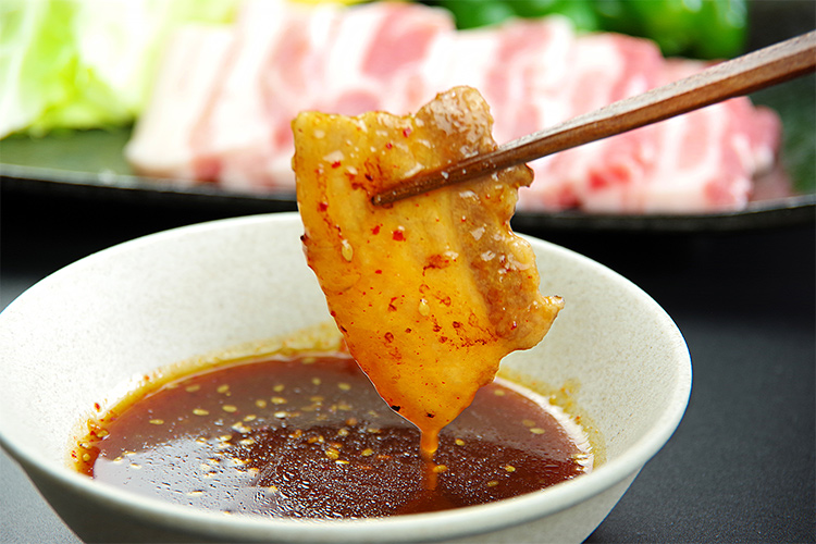 はざまの焼肉のたれと豚肉